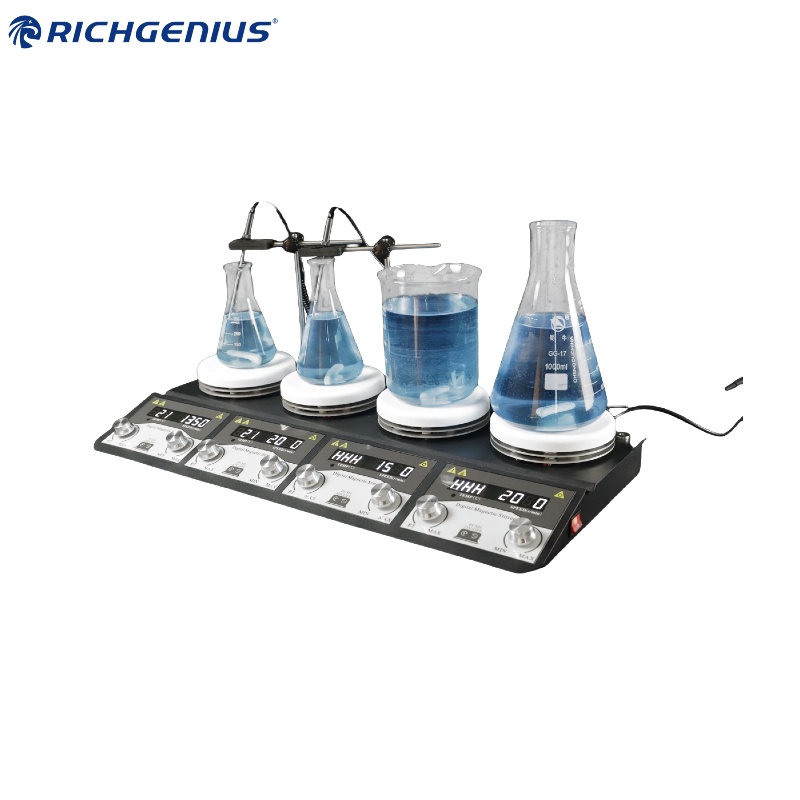 Four-head Ceramic Magnetic Stirrer with Heating RGY-380A-4
